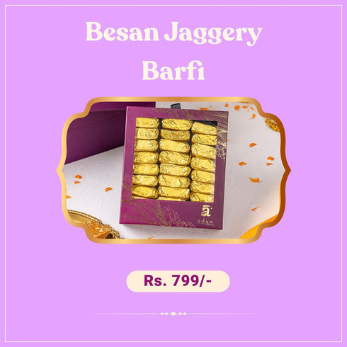 Adya Besan Jaggery Burfi