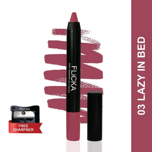 FLiCKA Lasting Lipsence Crayon Lipstick 03 Lazy In Bed | Coral