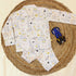 Bachpan kids wear New Born Whimsical Doodle Sketch With Blue Strips Cotton Night Suit