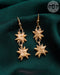 Bamboo India Double Layer Flat Star Earrings