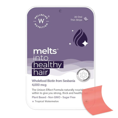 Wellbeing Nutrition Melts Healthy Hair Oral Thin Strips