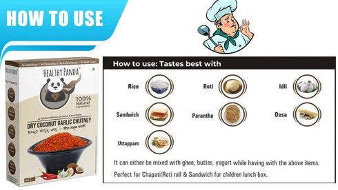 HEALTHY PANDA Dry Coconut Garlic Chutney Powder