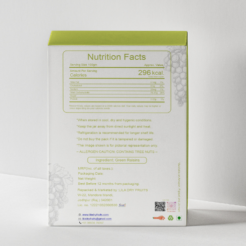 Lila Dry Fruits Premium Green Raisins