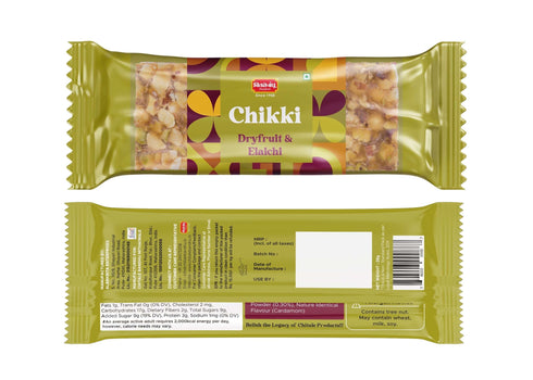 Chitale Bandhu Mithaiwale Dryfruit & Elaichi Chikki Pack of 4