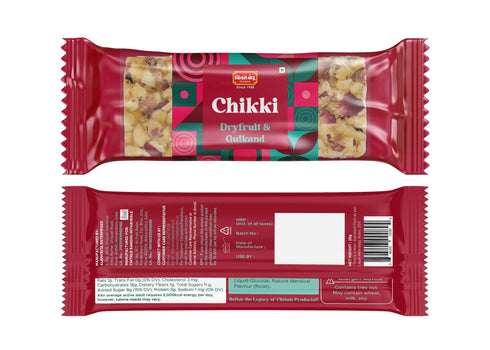 Chitale Bandhu Mithaiwale Dryfruit & Gulkand Chikki Pack of 4
