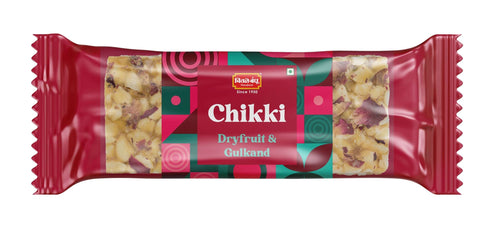 Chitale Bandhu Mithaiwale Dryfruit & Gulkand Chikki Pack of 4