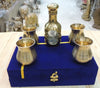 Brass Showpiece Antique Jug With 4 Glass 0.38 KG