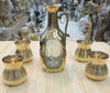 Brass Showpiece Antique Jug With 4 Glass 0.96 KG
