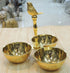 Brass Showpiece 3 Bowl Holder With Bird 0.48 KG