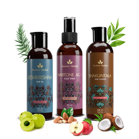 Avimee Herbal Anti Grey Kit With Shakuntala Hair Cleanser