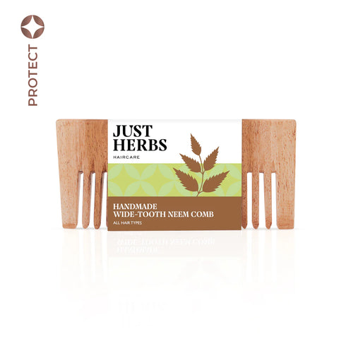 Just Herbs Handmade Wide-Tooth Neem Comb 35g