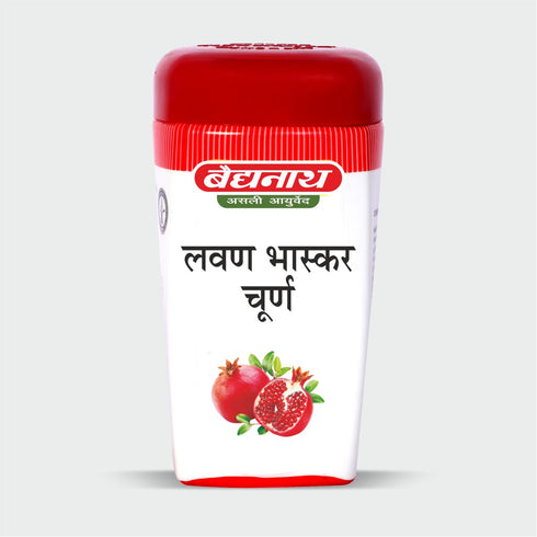 Baidyanath Lavan Bhaskar Churna jar