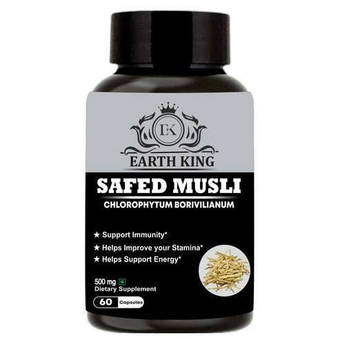Earth King Safed Musli 500mg Capsule 60 Caps