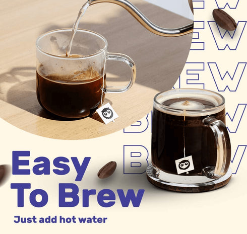 Sleepy Owl Coffee Hot Brew Bags / Dark Roast