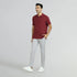 XYXX Element Combed Cotton Polo T-shirts Bold Burgundy