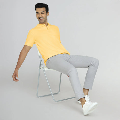 XYXX Element Combed Cotton Polo T-shirts Butter Yellow