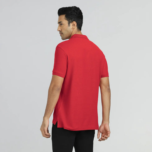 XYXX Element Combed Cotton Polo T-shirts Rio Red