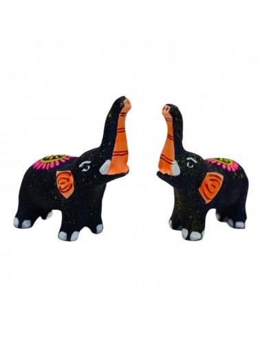 Rainbow Art Gallery Elephant Pair Black
