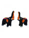 Rainbow Art Gallery Elephant Pair Black