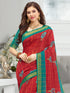 Deeva Sarees Red Cotton Saree