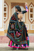 Shubhkala Most Beautiful Black Color Embroidery Mirror Work Chania Choli for Navratri