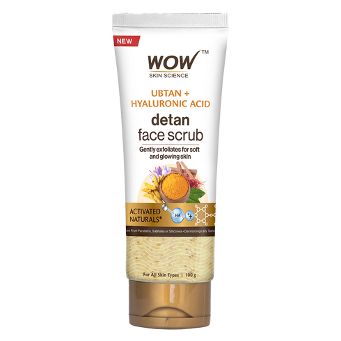 WoW Ubtan & Hyaluronic Acid Detan Face Scrub