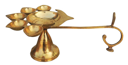 Brass Table Oil Lamp Deepak 5 Wicks 0.31Kg