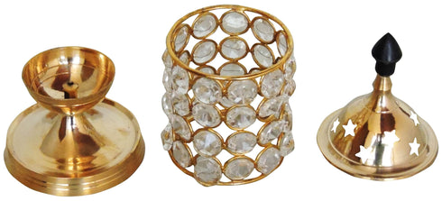 Brass Table Oil Lamp Deep Jyoti 0.248Kg