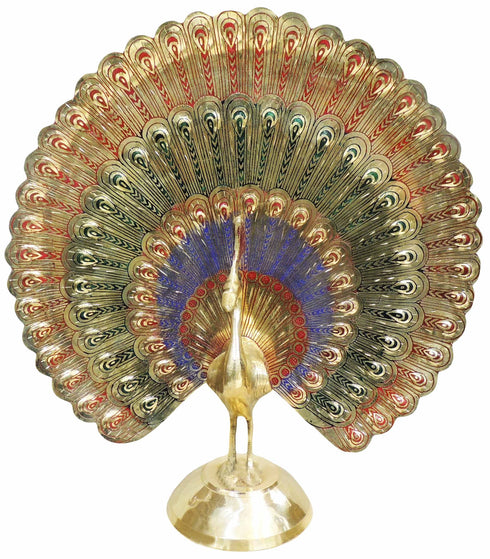 Brass Handicraft Peacock Statue 0.26Kg