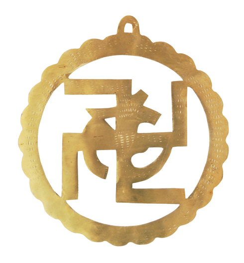 Brass Wall Hanging Swastic And Om 0.585Kg