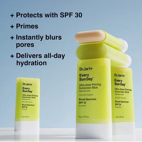 Dr.Jart+ Every Sun Day Ultra-Sheer Priming Sunscreen Stick SPF 30 With Hyaluronic Acid