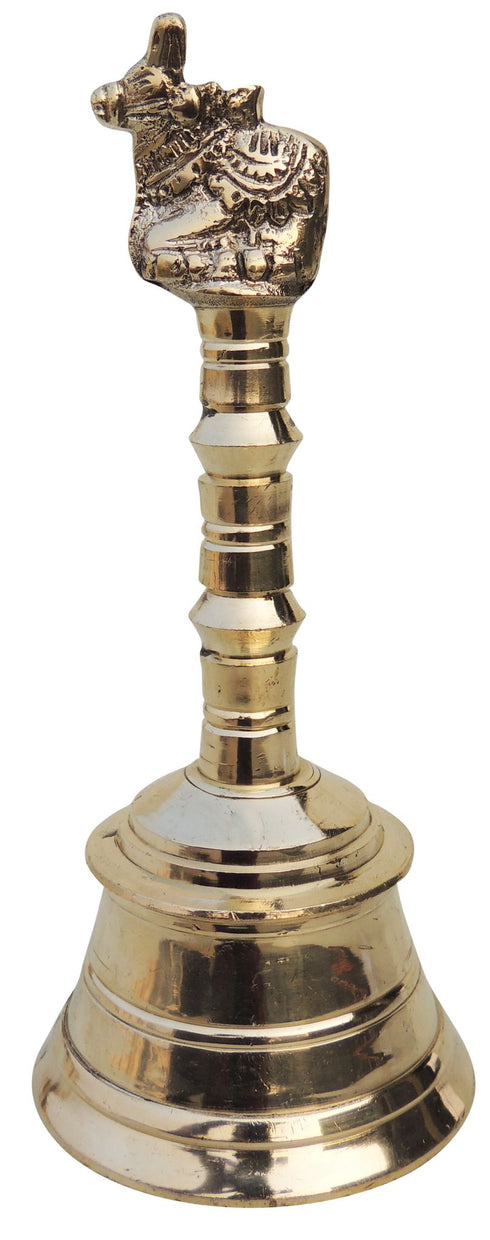 Brass Pooja Hand Bell Nandi Ganti 0.58kg
