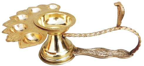 Brass Ganga Arti 5 Bati 0.57Kg