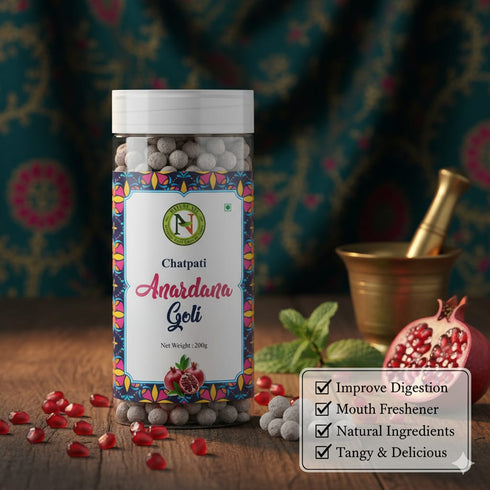 NatureVit Anardana Goli Digestive Mouth Freshener with Pomegranate & Spices