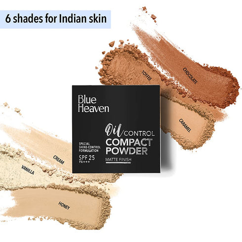 Blue Heaven Oil Control Compact Powder Matte Finish SPF 25 PA+++ Chocolate