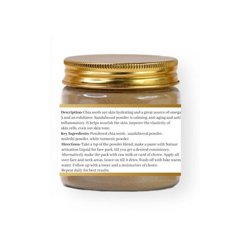 Natuur Face Pack Chia Seeds, Mulethi and Sandalwood Skin Plumping 100gm