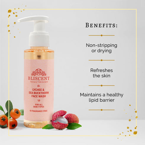 BLISCENT Lychee & Sea Buckthorn Face Wash