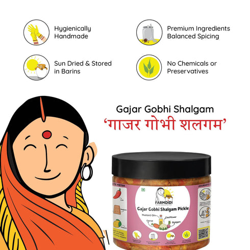 FARMDIDI Gajar Gobhi Shalgam Ka Mix Achar