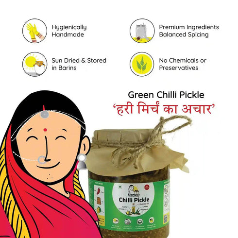 FARMDIDI Green Chilli Pickle
