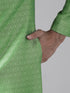 Vastramay Men's Green And Coffee Silk Blend Sherwani Set