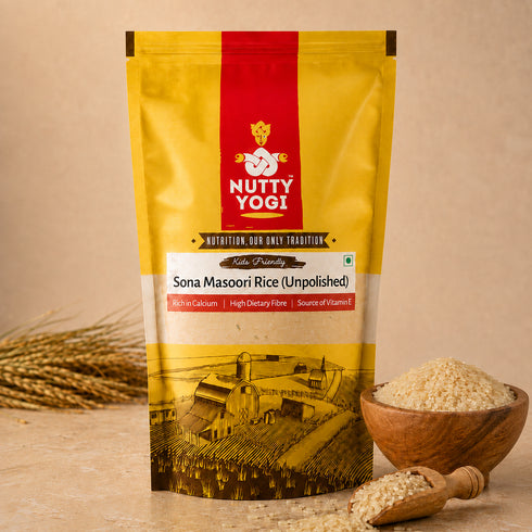 Nutty Yogi Organic Sona Masoori Rice Unpolished