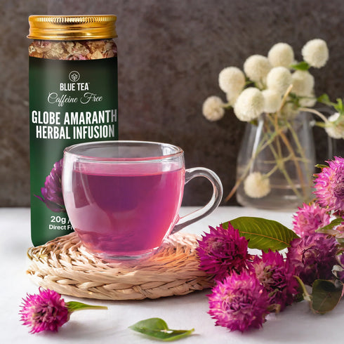 Blue Tea Globe Amaranth Flower Tea | 20g | Pet Jar