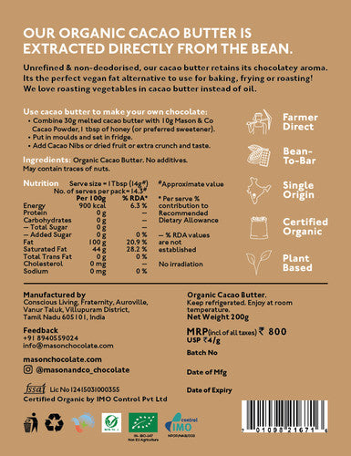 Mason & Co Cacao Butter 200g