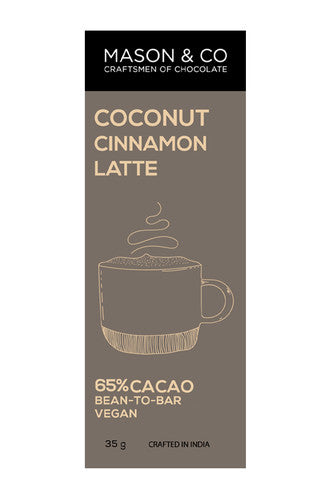 Mason & Co 65% Coconut Cinnamon Latte Dark Chocolate Copper + Cloves