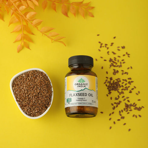 Organic India Flaxseed Oil Capsule bottle