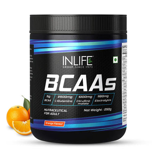 Inlife BCAAs Powder Orange Flavour