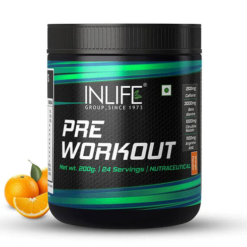 Inlife Pre-Workout Powder Orange Flavour