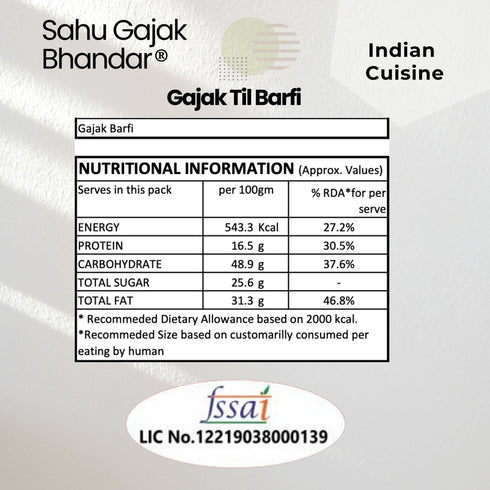 Sahu Gajak Bhandar Gajak Sesame Sweets