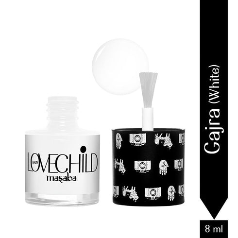 LoveChild Gajra Breathable White Glossy Nail Paint