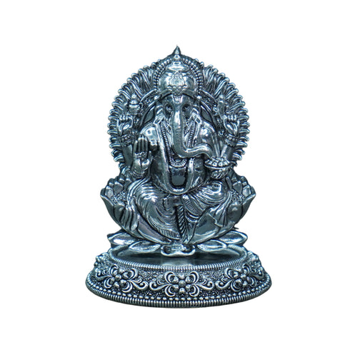 Pure Silver Antique Ganesh 63.40g By Mahita Collections